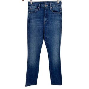 Mother Double Looker Hover Denim Womens High-Rise Slim Fit Jean Size 25 Blue EUC